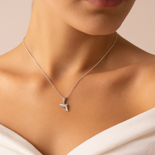 925 Silver  Dolphin Pendent
