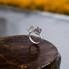 925 Silver Semi Twin Stone Ring