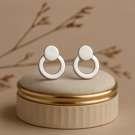 925 Silver Earring Round Boond