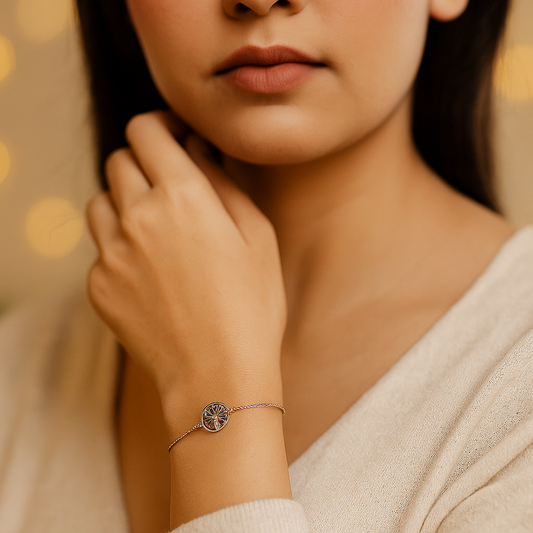 925 Silver Bracelet in Fortune Tree Design