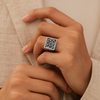 Karmic Balance Silver Ring (Square Chittai)