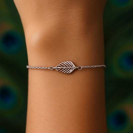 925 Silver Bracelet in Krishna Design - 2
