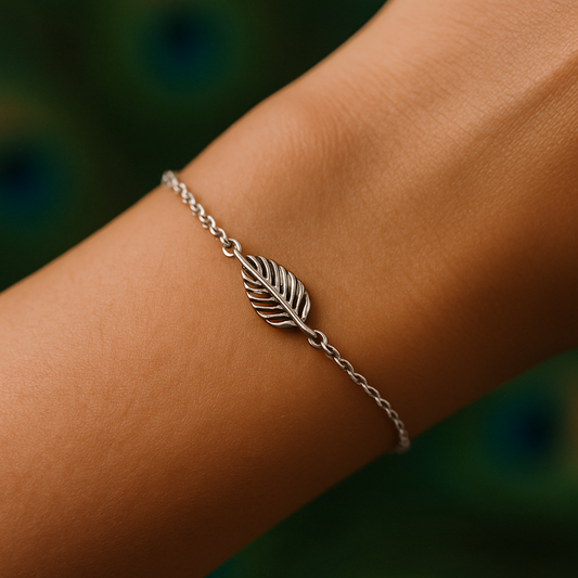 925 Silver Bracelet in Krishna Design - 2