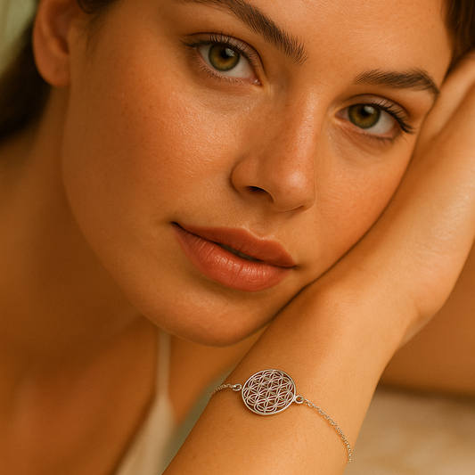 925 Silver Bracelet in Mandala Design