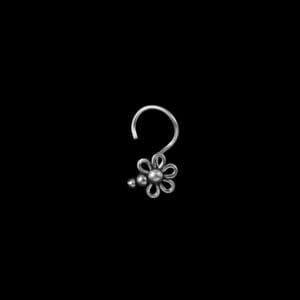 925 Silver Mandala-Shaped Nose Pin