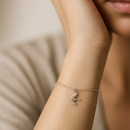925 Silver Bracelet in Bird Design - 1