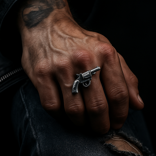 925 Silver Gun Ring