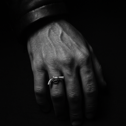 925 Silver Gun Ring