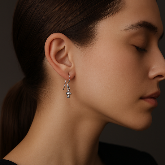925 Silver Mushroom Earrings