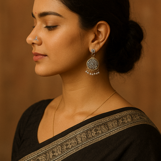 925 Silver Peacock Nose Pin