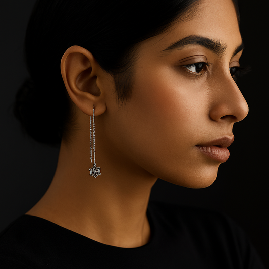 925 Silver Sui Dhaga - Star Earrings