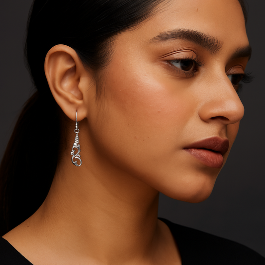 925 Silver Sylish B Earrings