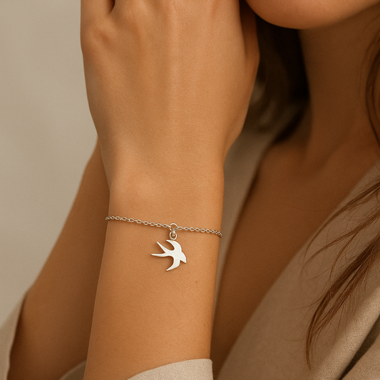 925 Silver Bracelet in Flying Bird Design
