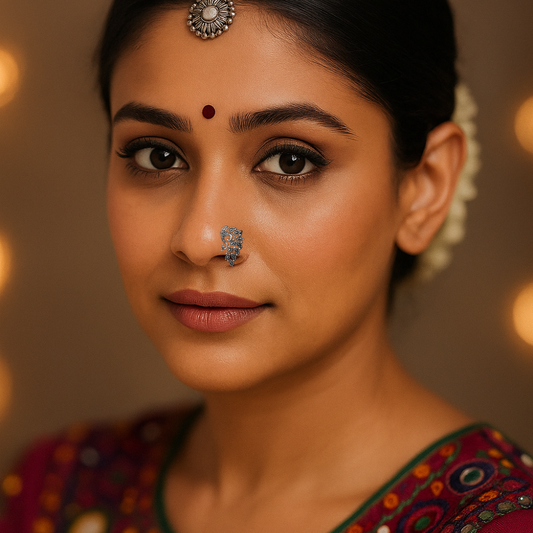 925 Silver Peacock Nose Pin