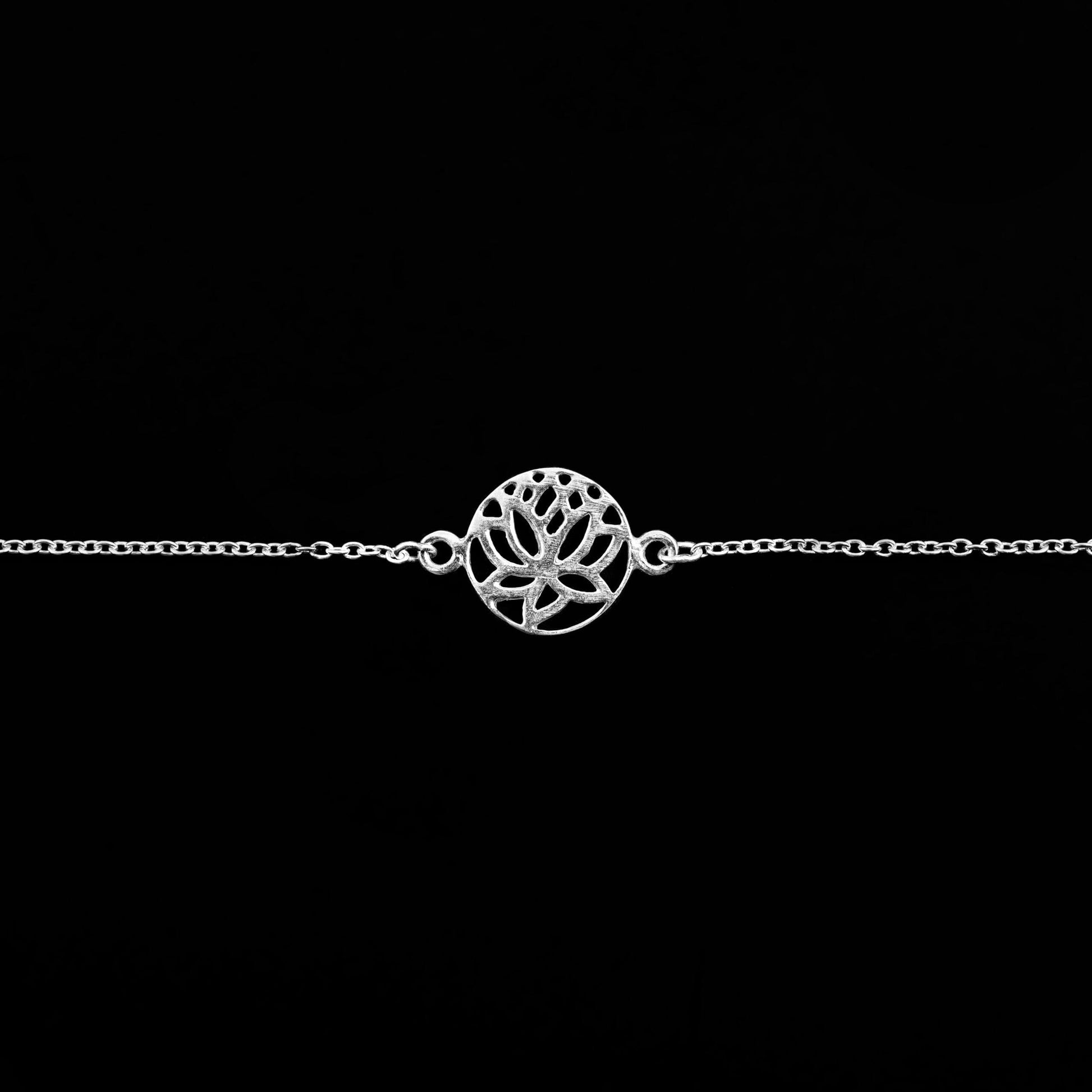 925 Silver Bracelet in Lotus Design image 0