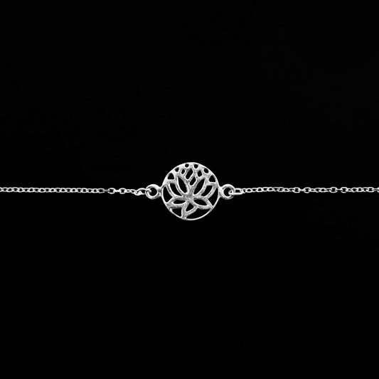 925 Silver Bracelet in Lotus Design image 0