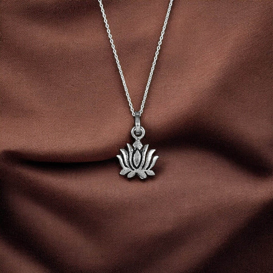 925 Silver  Lotus Pendent image 1