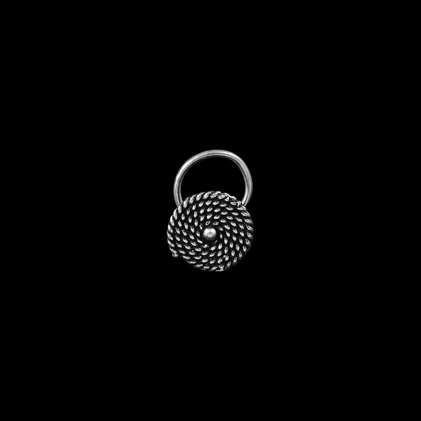 925 silver spiral-shaped nose pin image 0