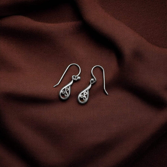925 Silver Small Drop Design Earrings image 0