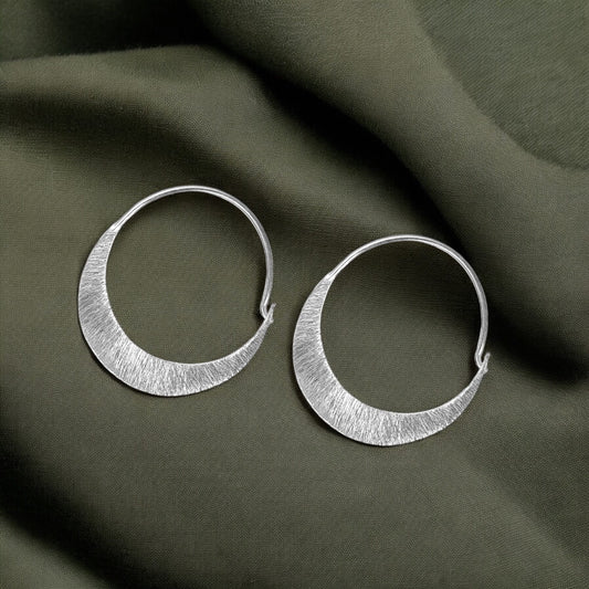 925 Silver Hoop Earrings image 1