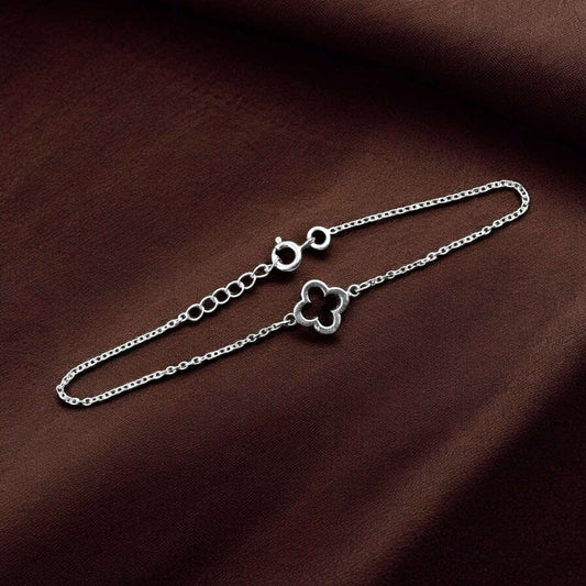 925 Silver Bracelet in Peace Square Design image 2