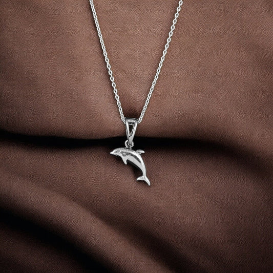925 Silver  Dolphin Pendent image 0