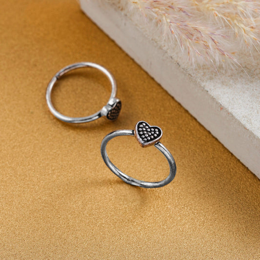 925 Silver Heart Toe Ring image 0