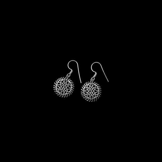 925 Silver Mandala Chakri Earrings image 1