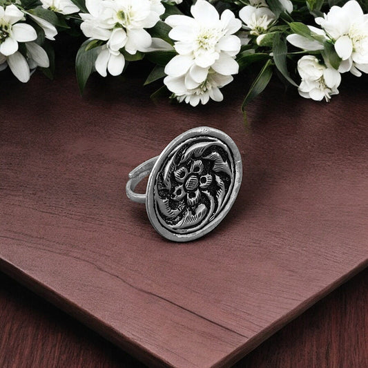 Eternal Flow Silver Ring (Circle Chittai) image 1