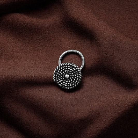 925 Silver Spiral-Shaped Nose Pin image 1