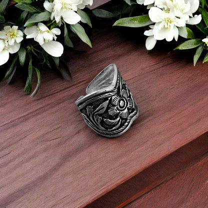Queen?s Crown Silver Ring (Mukut Chittai) image 1