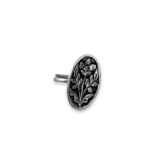 Serene Energy Silver Ring (Oval Chittai) image 2