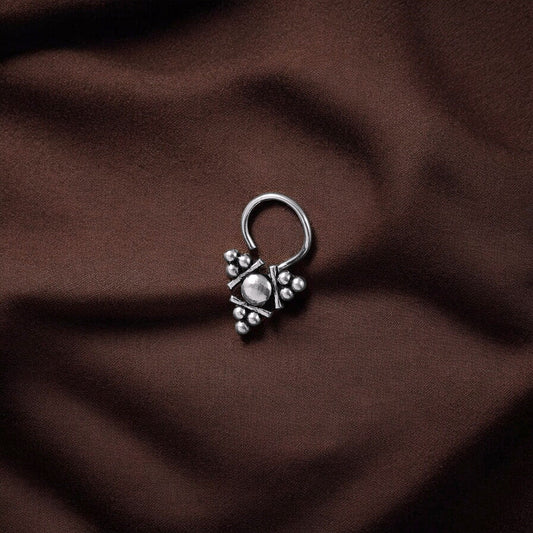 925 Silver Triangle Nose Pin image 1
