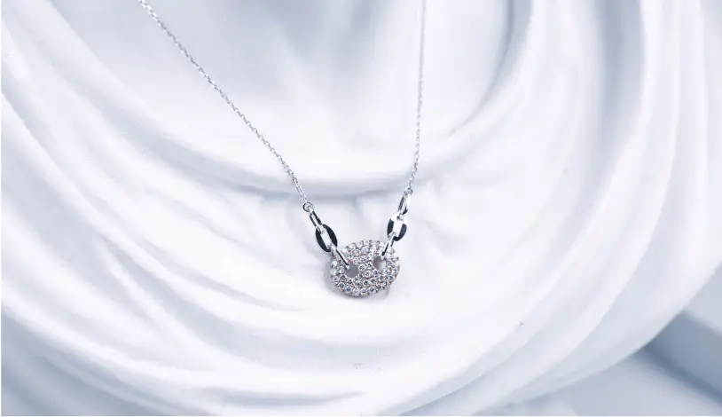 a 925 silver chain with pendant
