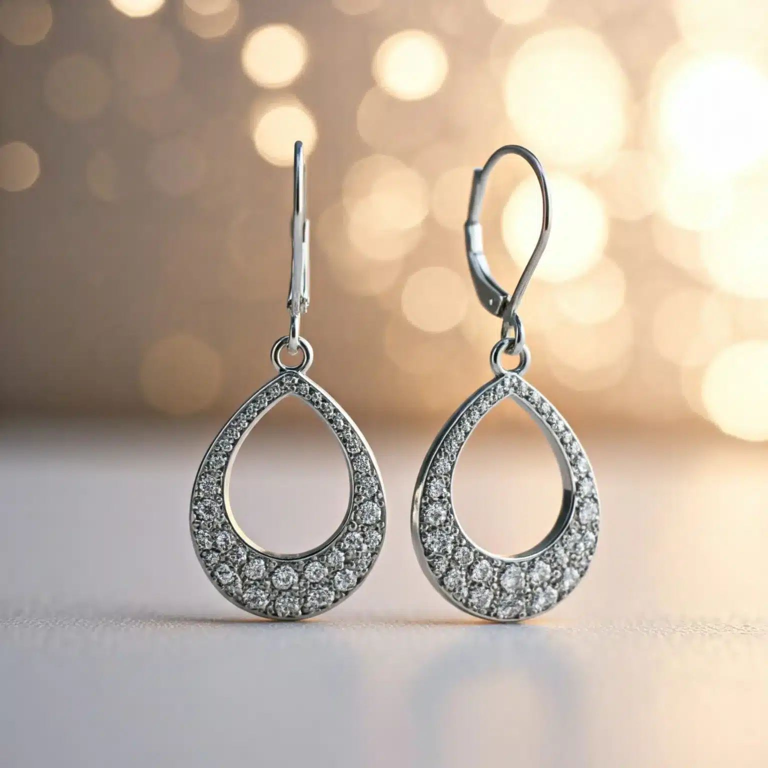 925 silver earrings on a light surface